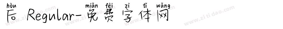后 Regular字体转换